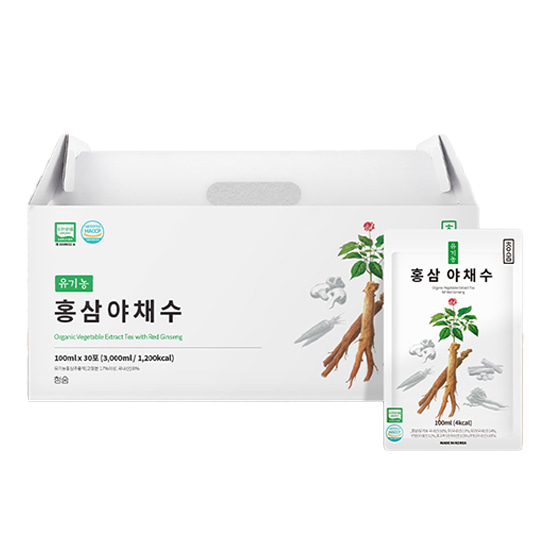 유기농 홍삼 야채수 100ml x 30포